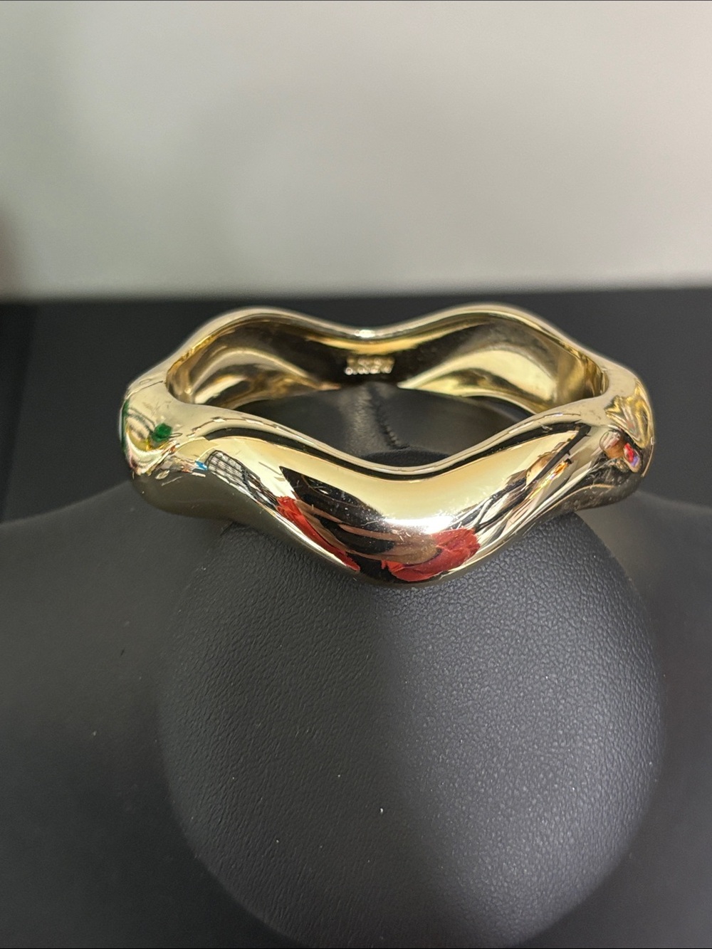 J. Crew Gold Wavy Sculpted Bangle Clamper Bracelet - Women's Jewelry